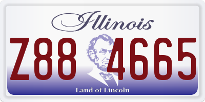 IL license plate Z884665