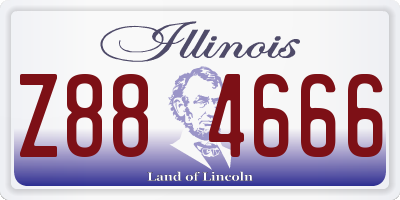 IL license plate Z884666