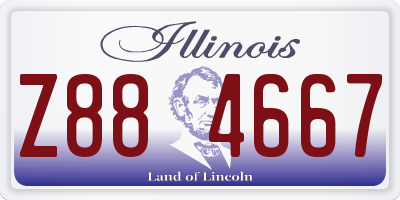 IL license plate Z884667