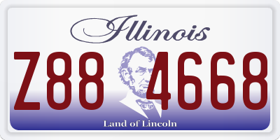 IL license plate Z884668