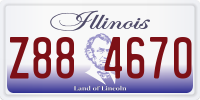 IL license plate Z884670