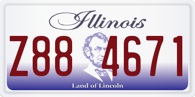 IL license plate Z884671
