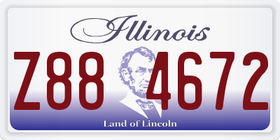 IL license plate Z884672