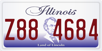 IL license plate Z884684