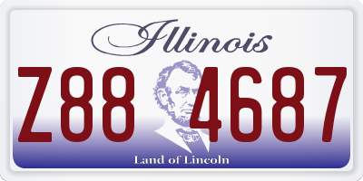 IL license plate Z884687