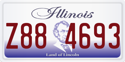 IL license plate Z884693