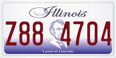 IL license plate Z884704