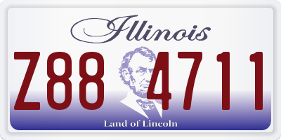 IL license plate Z884711