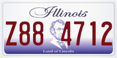 IL license plate Z884712