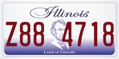 IL license plate Z884718