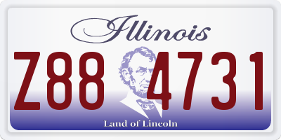 IL license plate Z884731