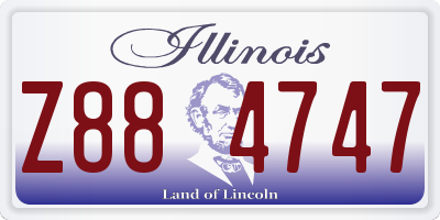 IL license plate Z884747