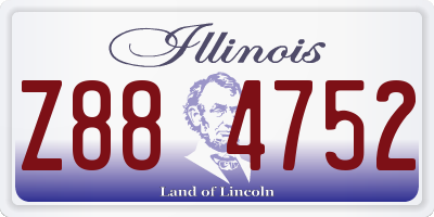 IL license plate Z884752