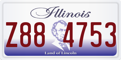 IL license plate Z884753
