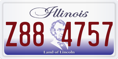 IL license plate Z884757