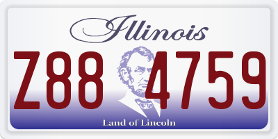 IL license plate Z884759