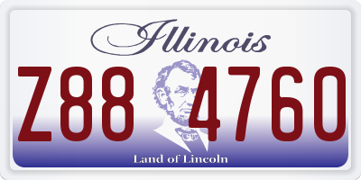 IL license plate Z884760