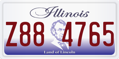 IL license plate Z884765