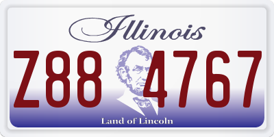 IL license plate Z884767