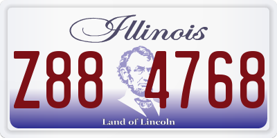 IL license plate Z884768
