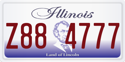 IL license plate Z884777