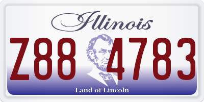 IL license plate Z884783