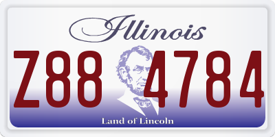 IL license plate Z884784