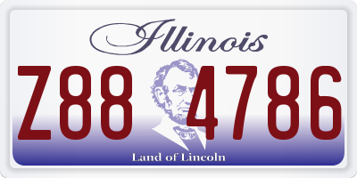 IL license plate Z884786