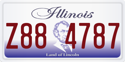 IL license plate Z884787