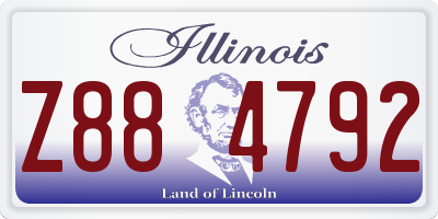 IL license plate Z884792