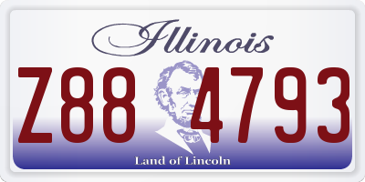 IL license plate Z884793