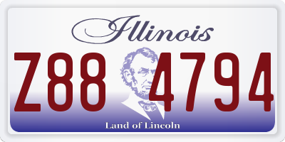 IL license plate Z884794