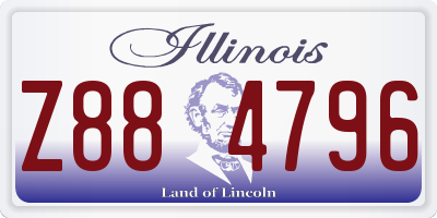 IL license plate Z884796