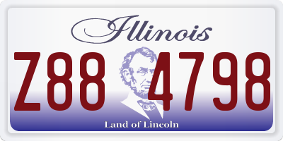 IL license plate Z884798