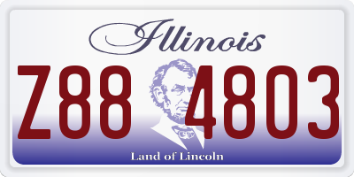 IL license plate Z884803