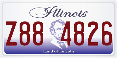 IL license plate Z884826