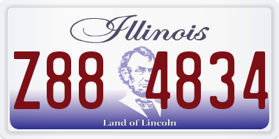 IL license plate Z884834