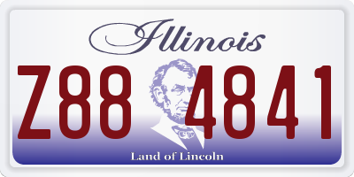 IL license plate Z884841