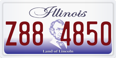 IL license plate Z884850
