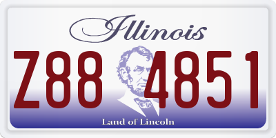 IL license plate Z884851