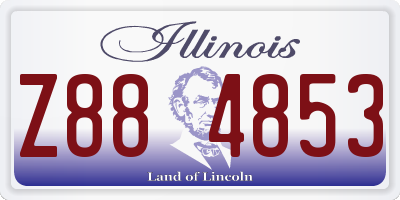 IL license plate Z884853