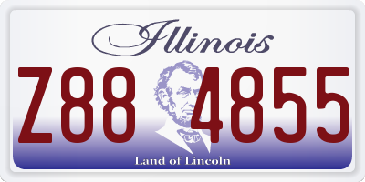 IL license plate Z884855