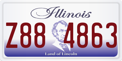 IL license plate Z884863