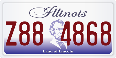 IL license plate Z884868