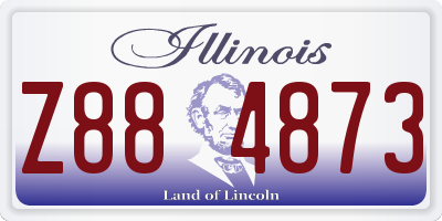 IL license plate Z884873