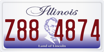 IL license plate Z884874