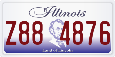 IL license plate Z884876