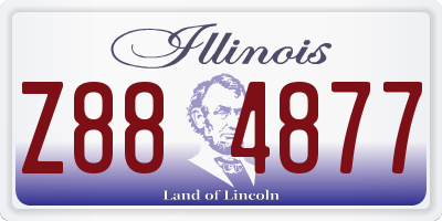 IL license plate Z884877