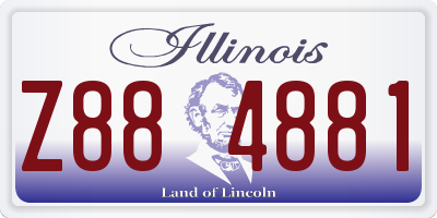 IL license plate Z884881