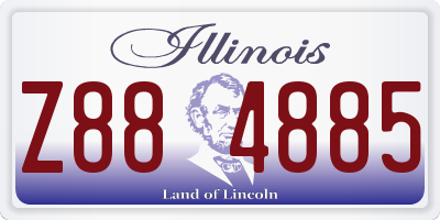 IL license plate Z884885